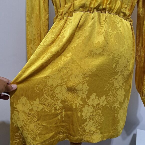 Tularosa Brooke Elegant Floral Boho Lightweight Jacket In Golden Yellow Small - Picture 11 of 17